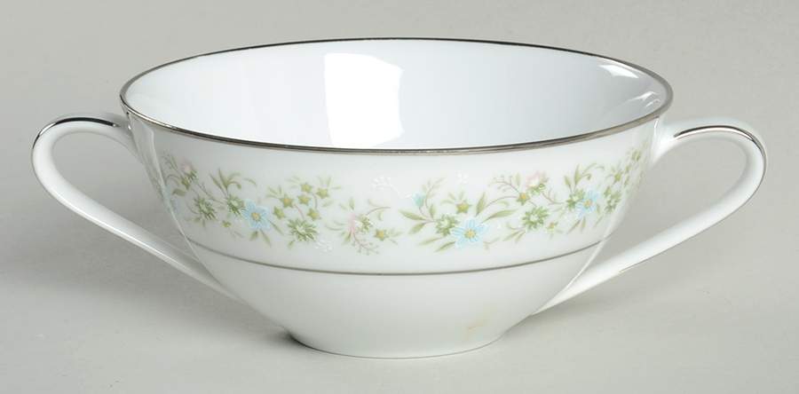 Savannah (Rim, Platinum) Flat Cream Soup Bowl by Noritake-1