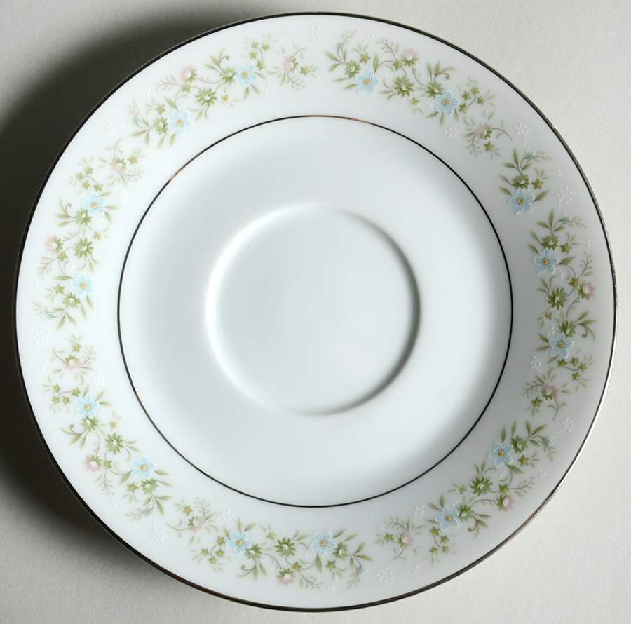 Savannah (Rim, Platinum) Saucer for Footed Cream Soup Bowl by Noritake-1