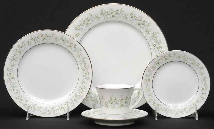 Savannah (Rim, Platinum) 40 Piece Estate Set by Noritake-1