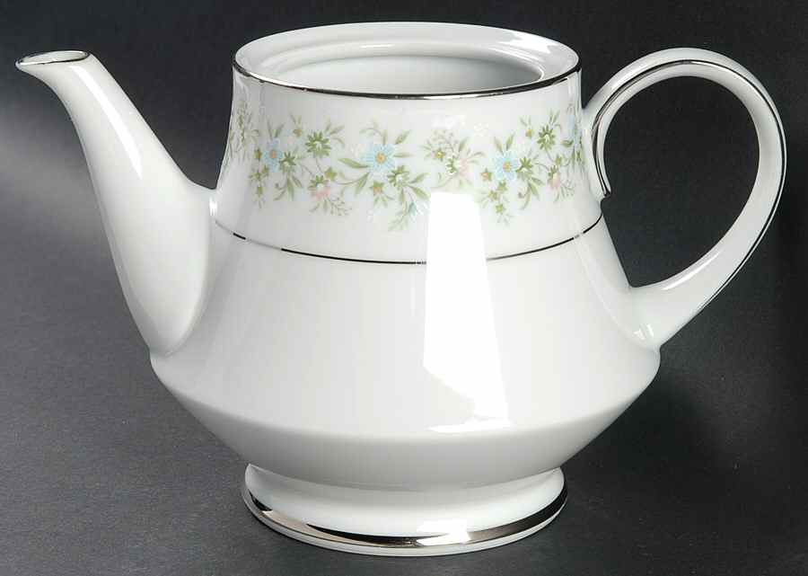 Savannah (Rim, Platinum) Teapot No Lid by Noritake-1