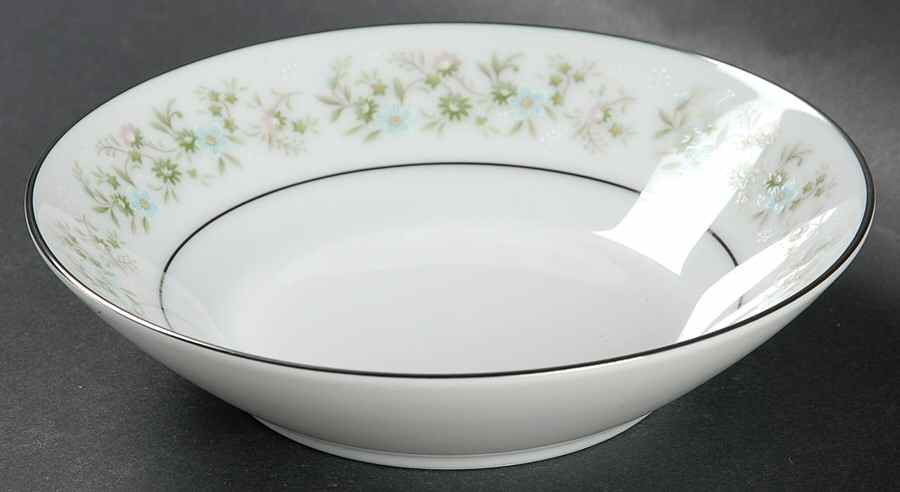 Savannah (Rim, Platinum) Fruit/Dessert (Sauce) Bowl by Noritake-1