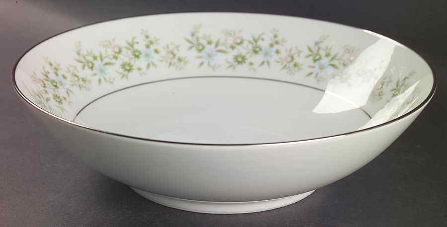 Savannah (Rim, Platinum) 8" Round Vegetable Bowl by Noritake-1