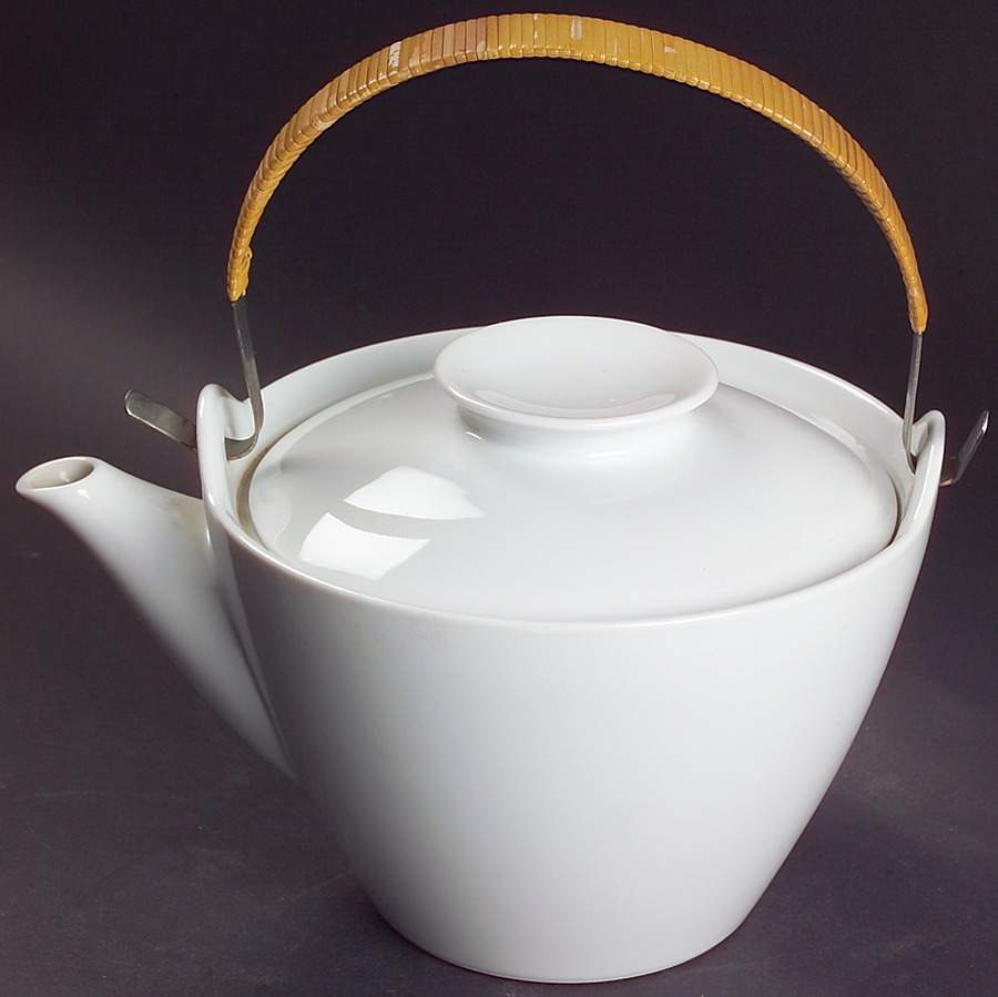 Savoy White Teapot & Lid with Removable Top Handle by Noritake-1