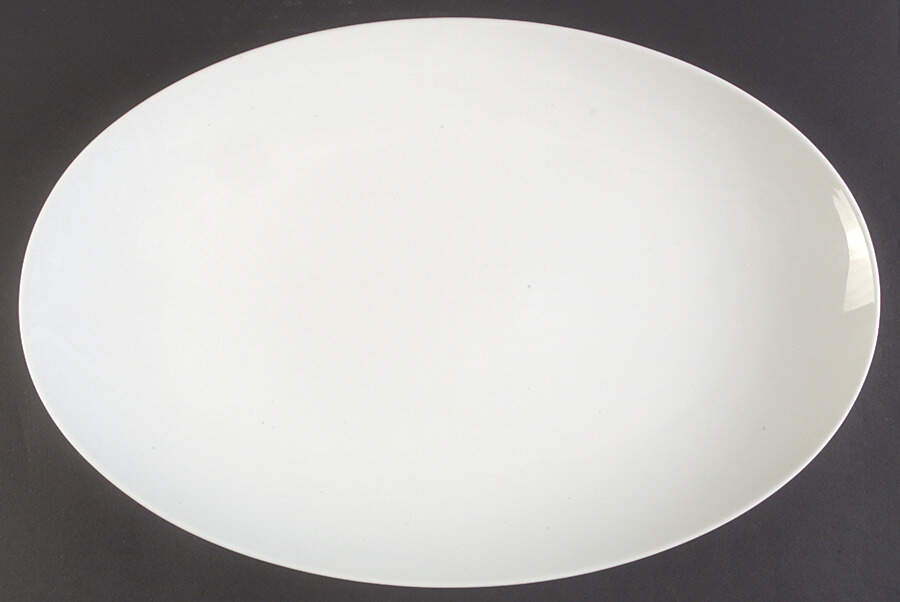 Savoy White 16" Oval Serving Platter by Noritake-1