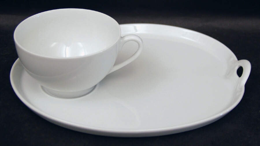 Savoy White Snack Plate & Cup Set by Noritake-1