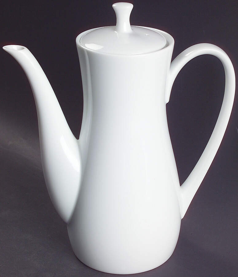 Savoy White Coffee Pot & Lid by Noritake-1