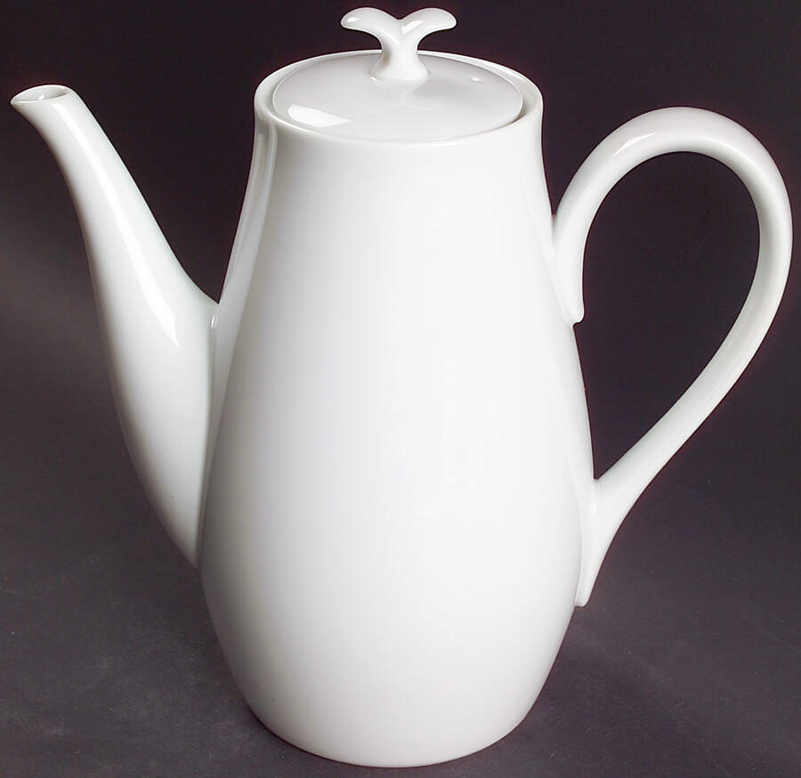 Savoy White Coffee Pot & Lid by Noritake-1