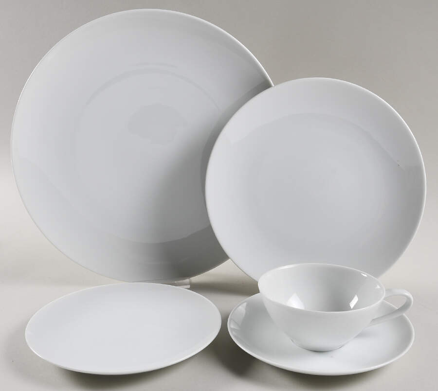 Savoy White 5 Piece Place Setting by Noritake-1