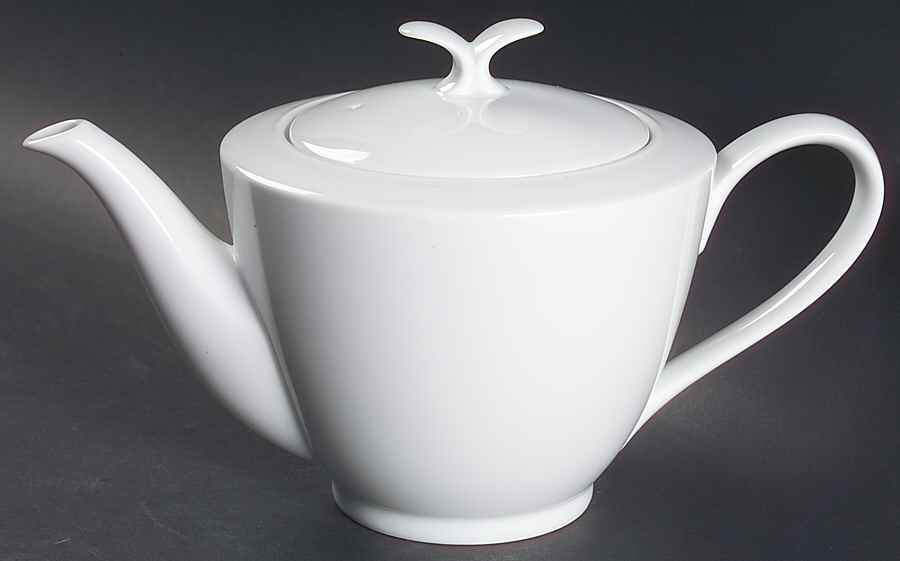 Savoy White Teapot & Lid by Noritake-1