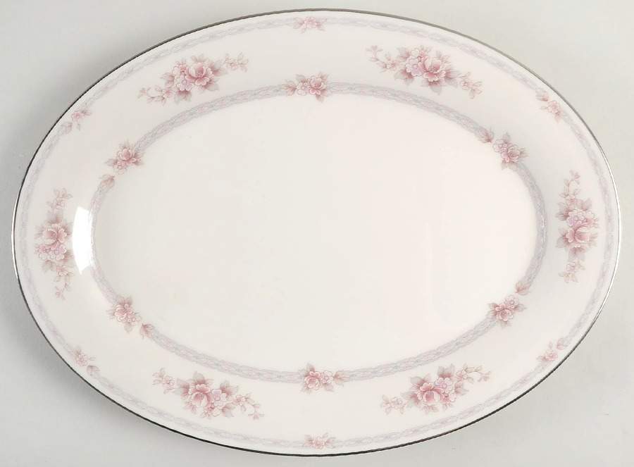 Scarborough 14" Oval Serving Platter by Noritake-1