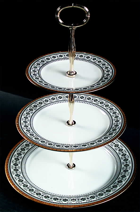 Scheherazade 13 7/8"-14 1/4" 3-Tiered Serving Tray(DP,SP,BB) HC by Noritake-1