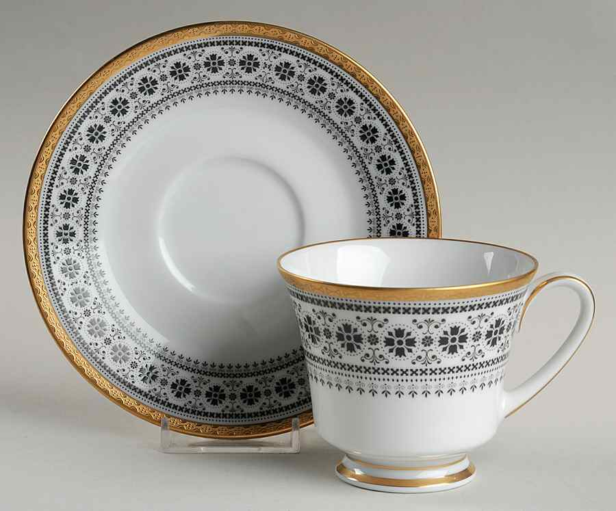 Scheherazade Footed Cup & Saucer Set by Noritake-1