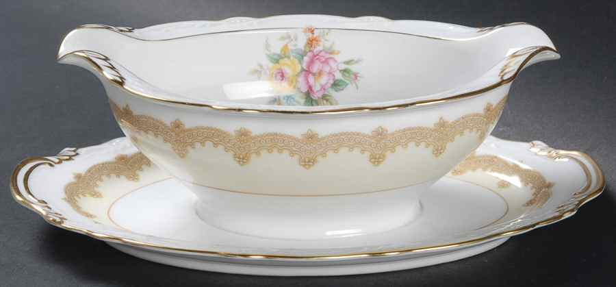 Schenley Gravy Boat with Attached Underplate by Noritake-1