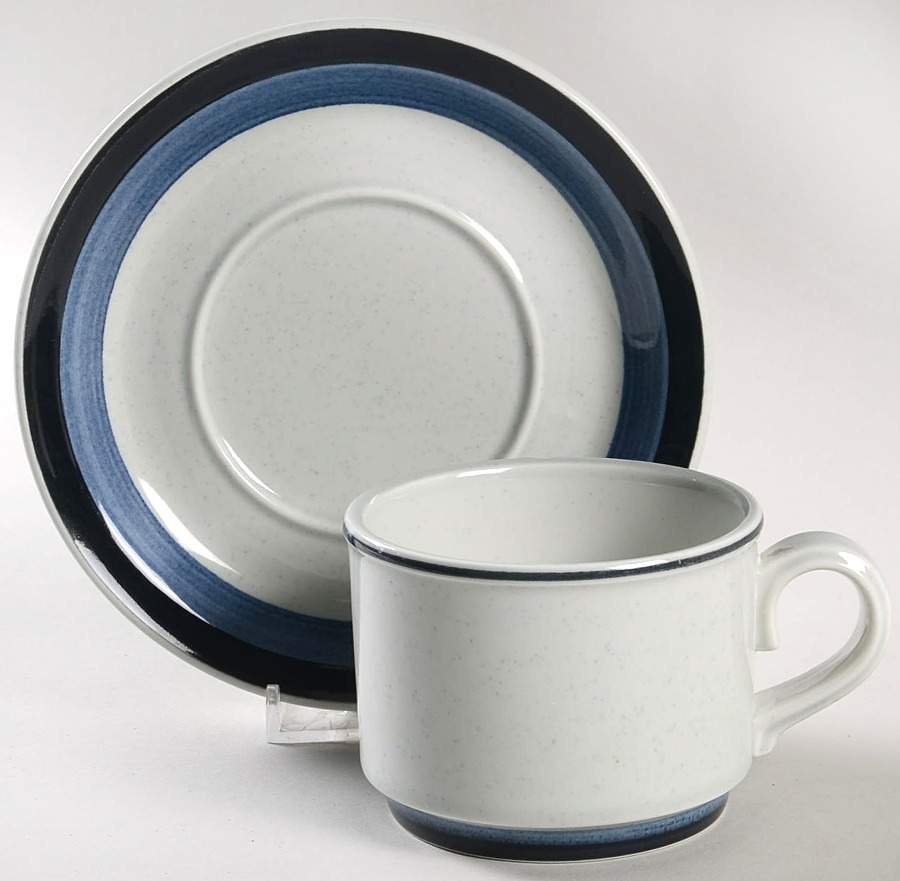 Seabreeze Flat Cup & Saucer Set by Noritake-1