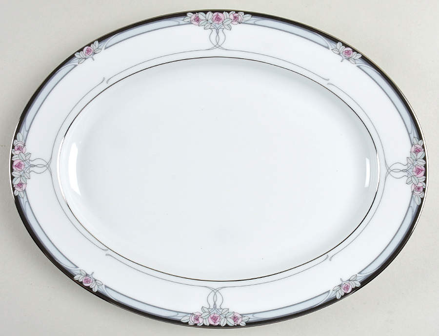 Seance 11" Oval Serving Platter by Noritake-1