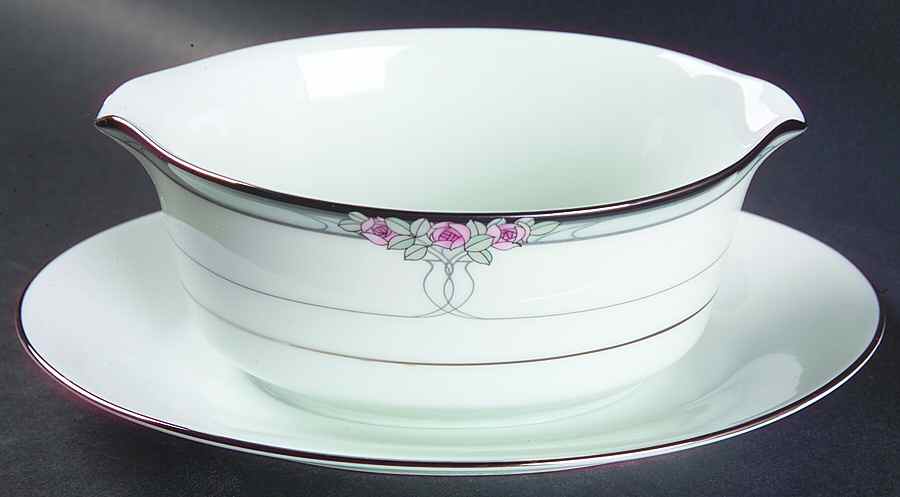 Seance Gravy Boat with Attached Underplate by Noritake-1