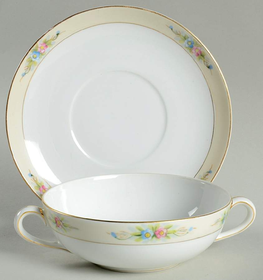 The Sedan Flat Cream Soup Bowl & Saucer Set by Noritake-1