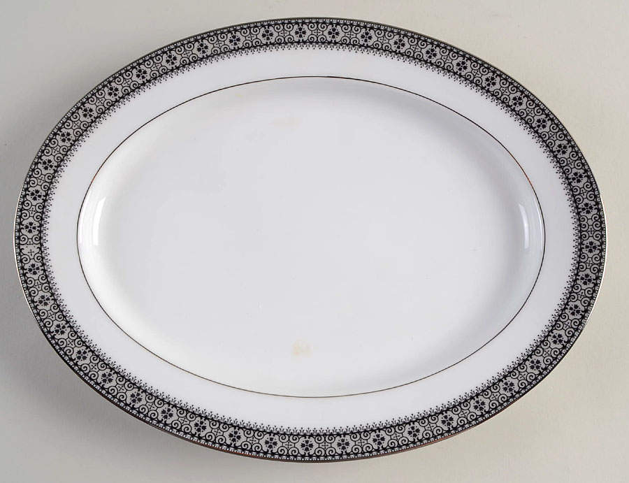 Segovia 13" Oval Serving Platter by Noritake-1