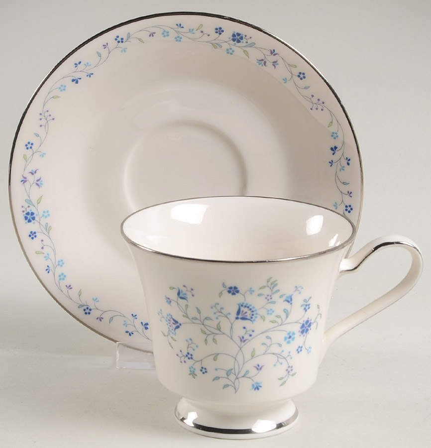 Serene Garden Footed Cup & Saucer Set by Noritake-1