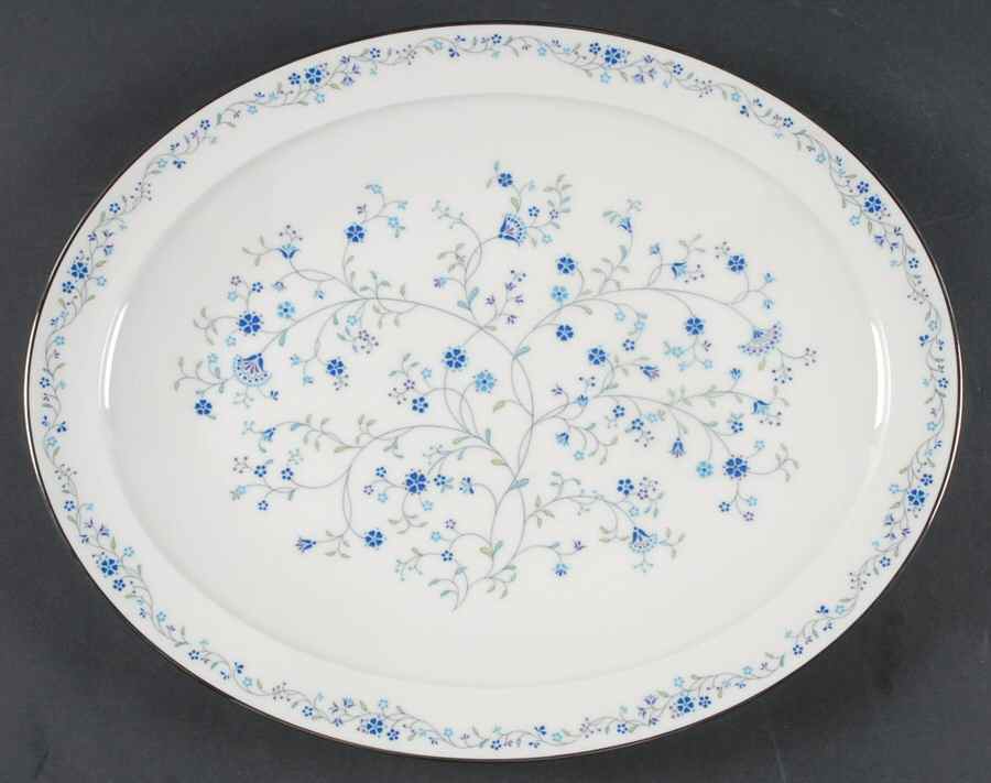 Serene Garden 13" Oval Serving Platter by Noritake-1