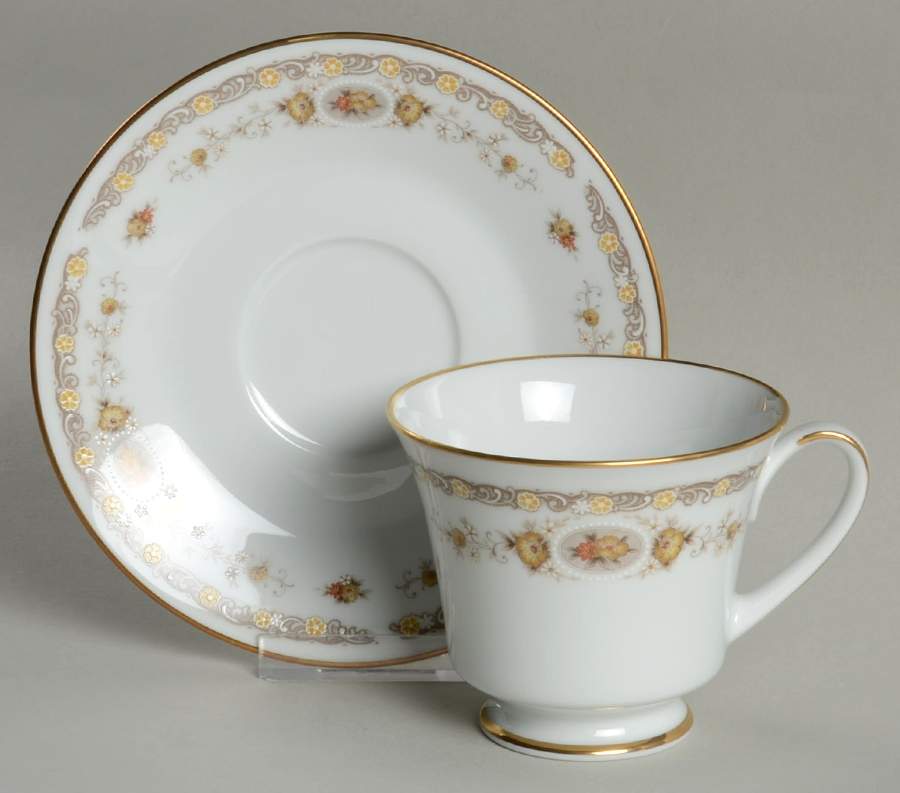 Selina Footed Cup & Saucer Set by Noritake-1