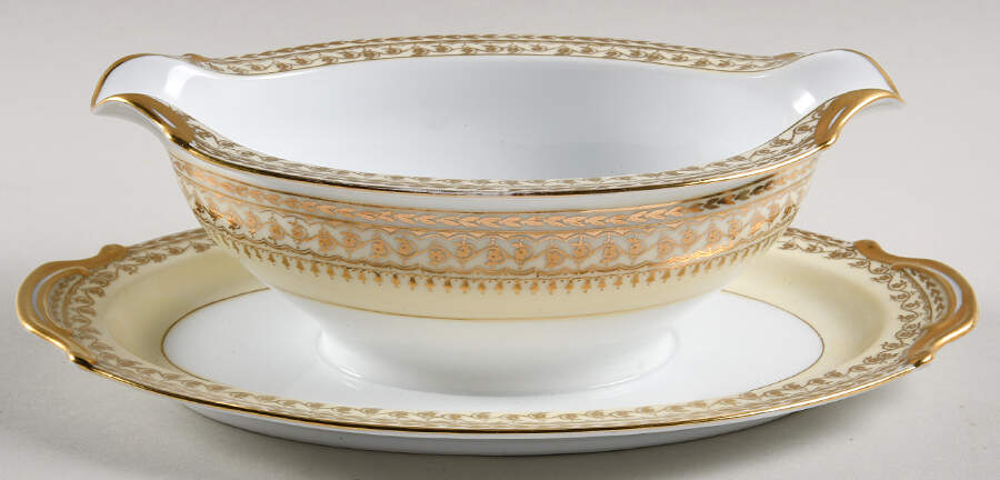Selika Gravy Boat with Attached Underplate by Noritake-1