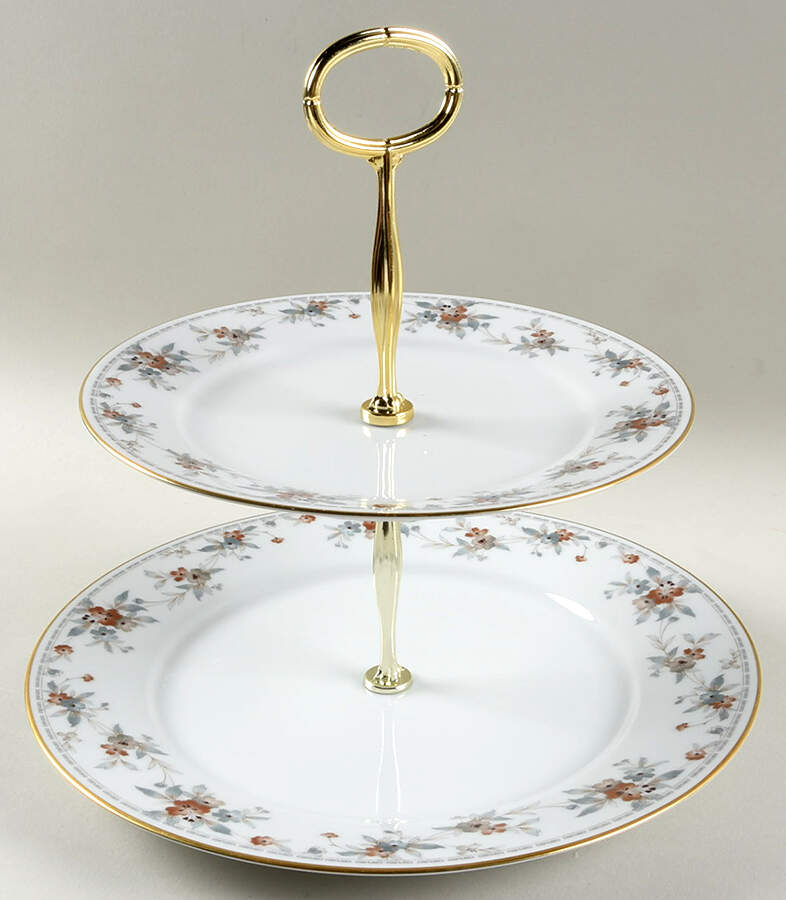 Secret Love 6 5/8"-10"  2 Tiered Serving Tray (Dp, Sp) HC by Noritake-1