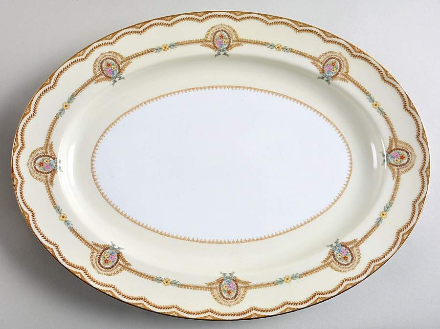 Serena 16" Oval Serving Platter by Noritake-1