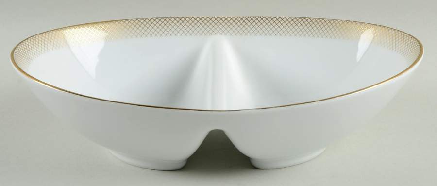 Seville 10" Oval Divided Vegetable Bowl by Noritake-1