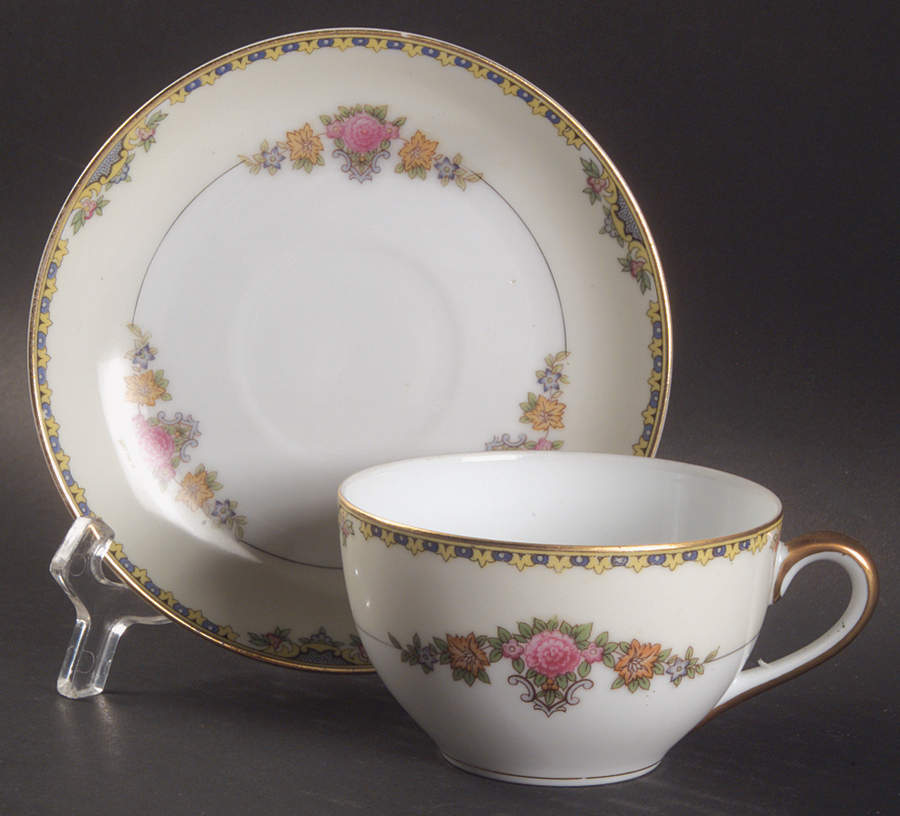Severy Flat Cup & Saucer Set by Noritake-1