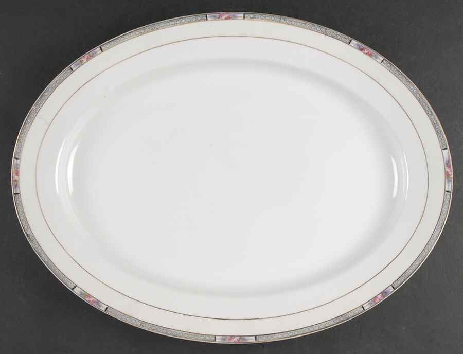 Seville 16" Oval Serving Platter by Noritake-1
