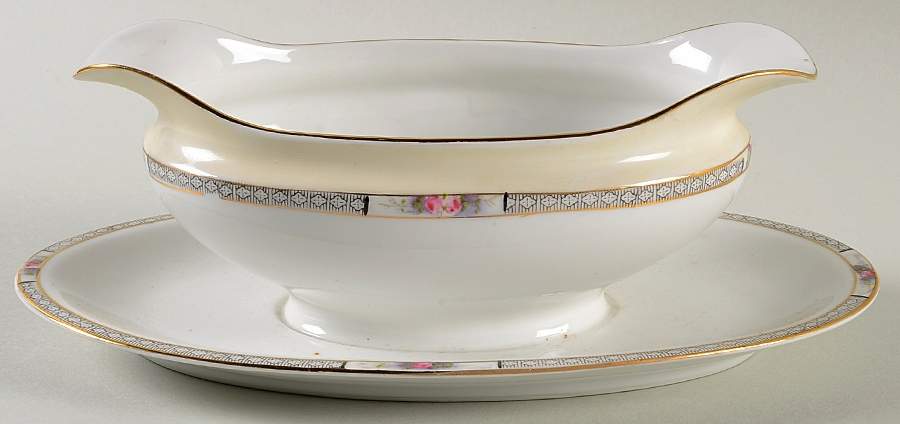 Seville Gravy Boat with Attached Underplate by Noritake-1