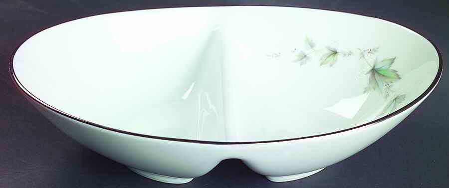 Sezanne 10" Oval Divided Vegetable Bowl by Noritake-1