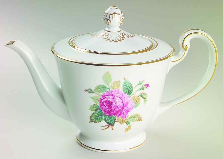 Sharon (Gold Trim) Teapot & Lid by Noritake-1