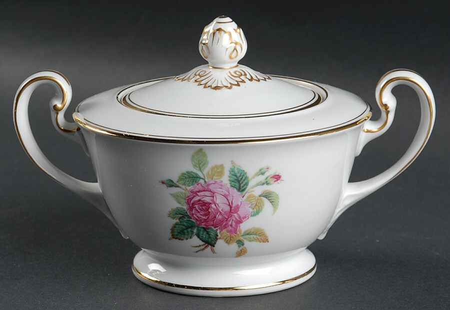 Sharon (Gold Trim) Sugar Bowl & Lid by Noritake-1