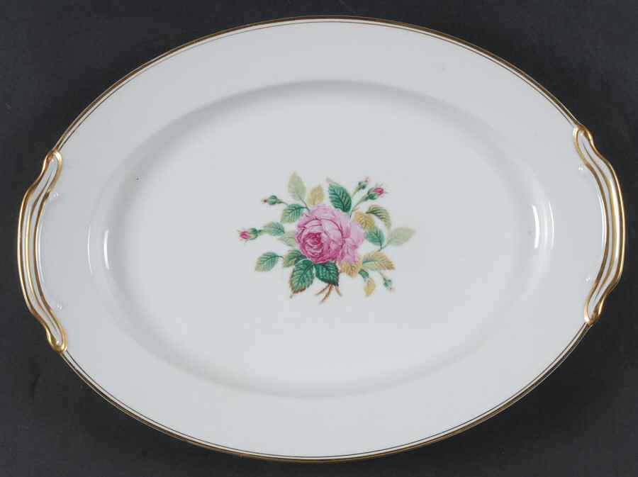 Sharon (Gold Trim) 13" Oval Serving Platter by Noritake-1
