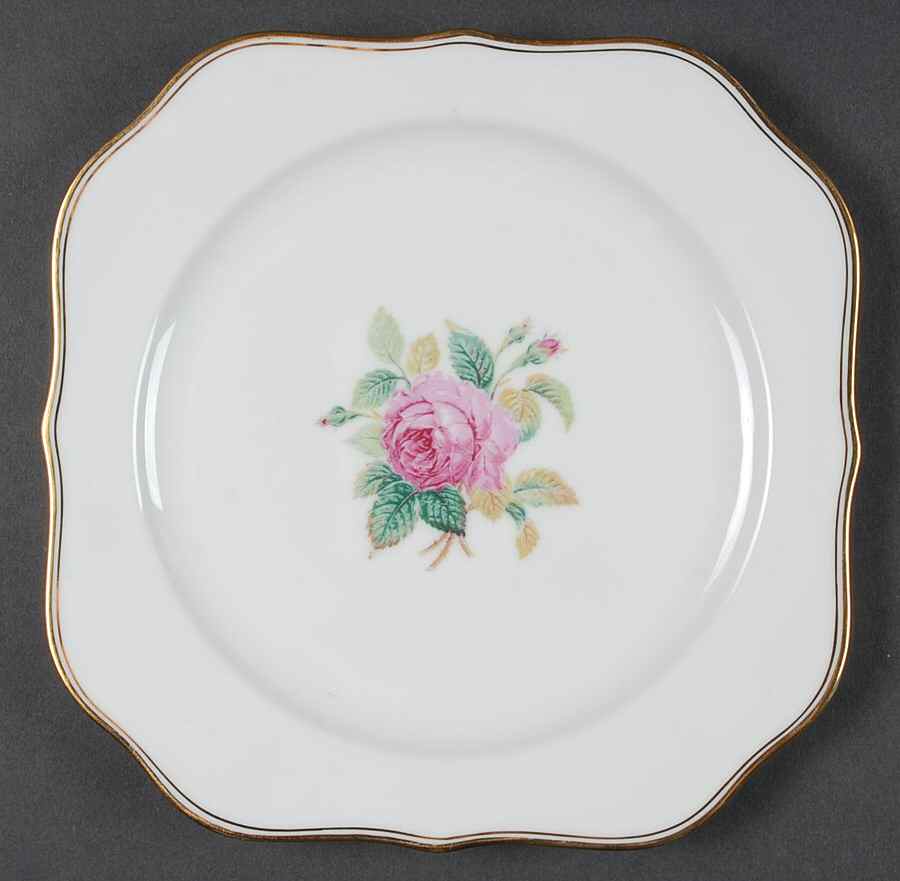 Sharon (Gold Trim) Square Salad Plate by Noritake-1