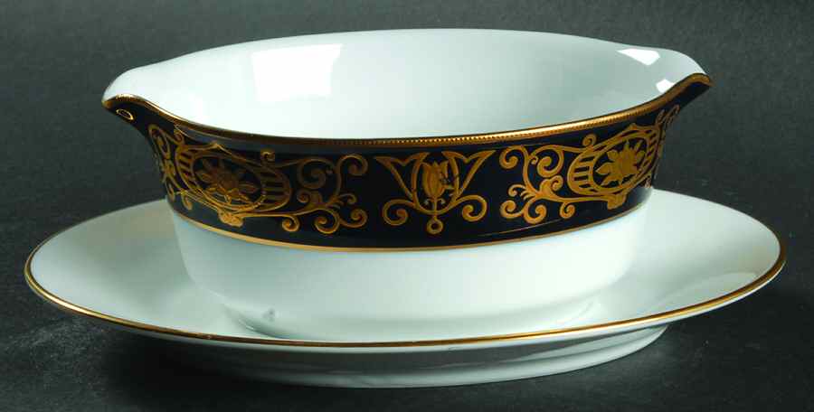 Shahzada Gravy Boat with Attached Underplate by Noritake-1