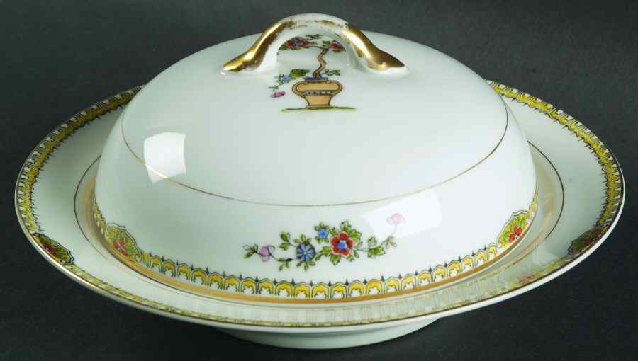 Shantung Round Covered Butter by Noritake-1