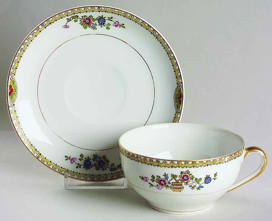 Shantung Flat Cup & Saucer Set by Noritake-1