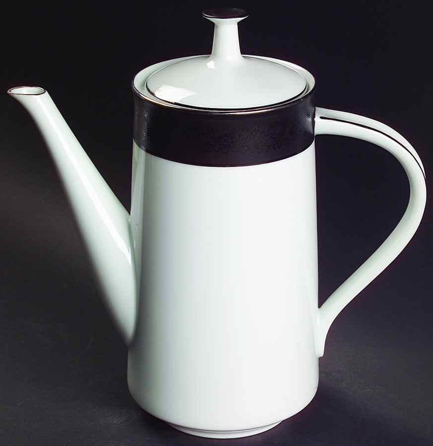 Sharon (Platinum Trim) Coffee Pot & Lid by Noritake-1