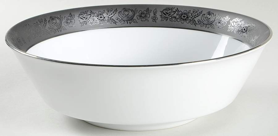 Sharon (Platinum Trim) 9" Round Vegetable Bowl by Noritake-1