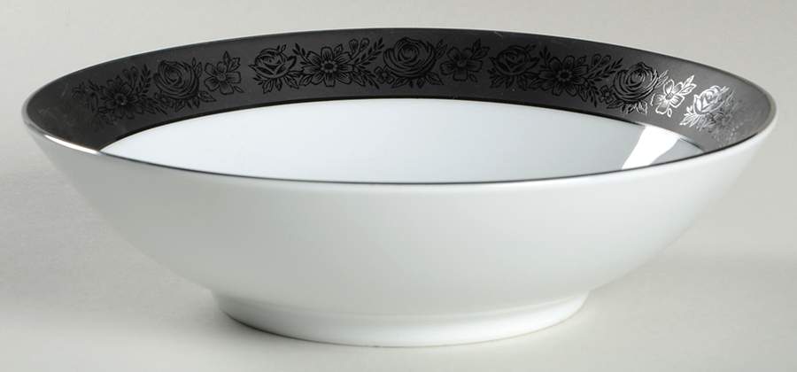 Sharon (Platinum Trim) 8" Round Vegetable Bowl by Noritake-1