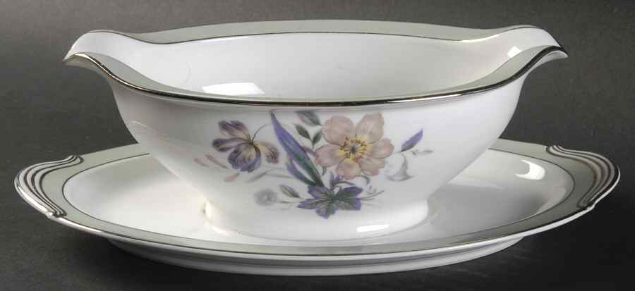 Shasta Gravy Boat with Attached Underplate by Noritake-1