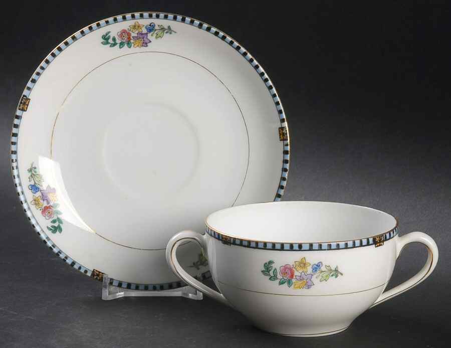 Sheridan Flat Bouillon Cup & Saucer by Noritake-1