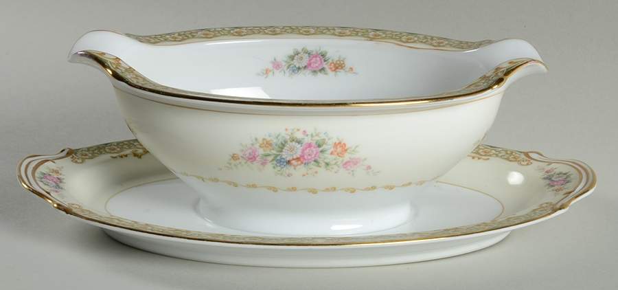 Sheila Gravy Boat with Attached Underplate by Noritake-1