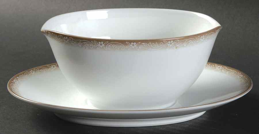 Sheila Gravy Boat with Attached Underplate by Noritake-1