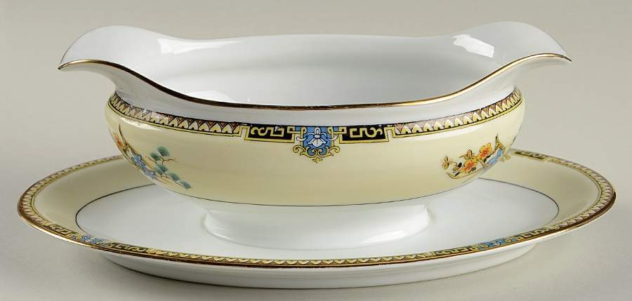 Sheila Gravy Boat with Attached Underplate by Noritake-1