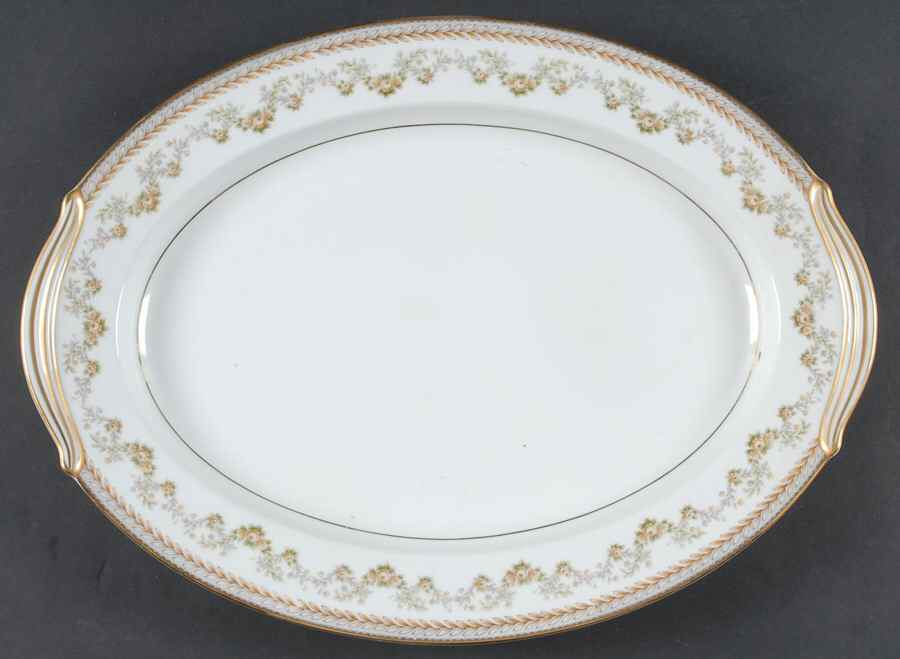 Shelburne 16" Oval Serving Platter by Noritake-1