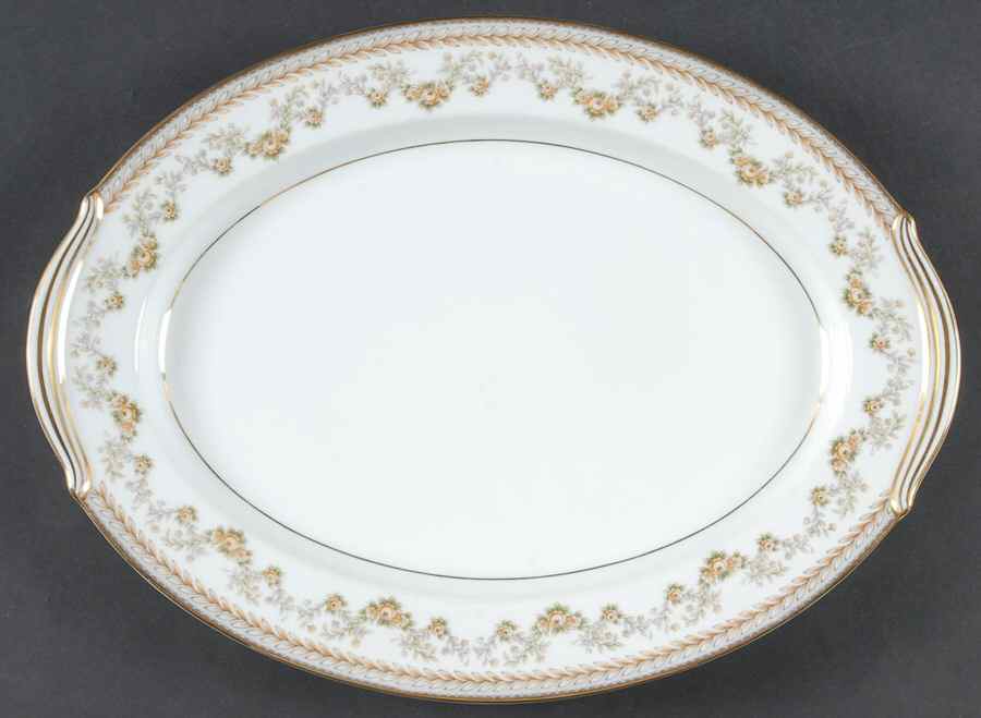 Shelburne 13" Oval Serving Platter by Noritake-1